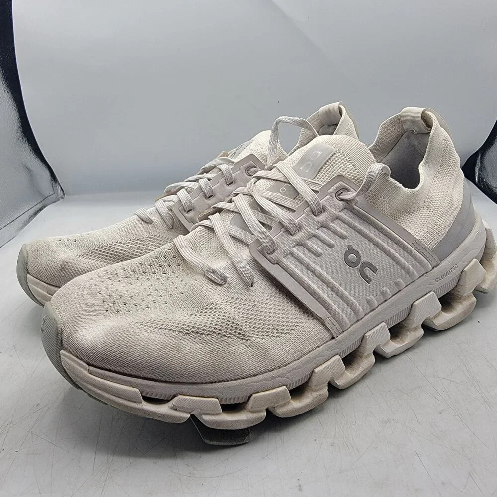 ON Cloudswift 3 Womens 10 Triple White Running Shoes Athletic Sneakers Walking
